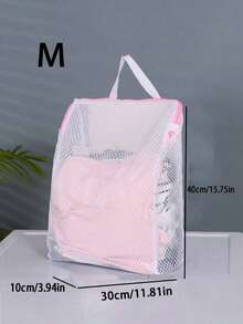 1pc Honeycomb Mesh Laundry Bag With Handle, 12x8 Inch Zipper Wash Bag For Delicates, Socks And Underwear - Pink And Blue, Breathable Laundry Organizer For Travel, Gentle Wash, Protects Lingerie, Delicates Care, Laundry Ty, Durable Zip, Compact Travel Essential, Multi-Use Washing Tote, Everyday Laundry Companion, Lightweight And Breathable Mesh Construction Enhances Airflow, Prevents Snagging Of Fabrics, Colorfast Finish, Easy To Wipe Clean, Ideal For Apartment Living And Campus Use - Multicolor - View 11
