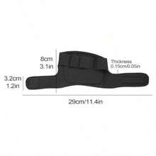 1pc Fingerless Workout Gloves, Thickened Anti-Slip Palm Pad, Essential Fitness Equipment For Weightlifting And Dumbbell Training (Single) - Black - View 2