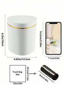 Mini Garbage Bin, Covered Small Trash Can, Desktop Trash Can, Plastic Desktop Waste Paper Basket, Swing-Top Design To Prevent Odor Leakage, Used For Storing Fruit Peel And Paper Scraps On Desk To Keep Tidy, For Bathroom, Home Office Desk Decor,Coffee Table, Office, Living Room, Study - One Size - View 3