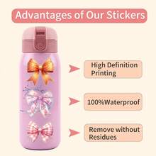 62PCS Transparent Bow Stickers Decals Scrapbook, Journaling, Laptop, Bumper, Skateboard, Water Bottles, Collectibles, Pen Holders, Journals, Computer, Phone Stickers Can Bring A Lot Of Fun To Your Life, The Perfect Gift For Adults - Multicolor - View 7