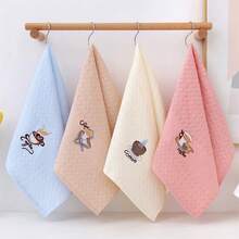 Waffle Embroidered Household Kitchen Cleaning Cloth, Absorbent And Non-Shedding - Multicolor - View 1