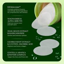 100Pcs Korean Snail Mucin Facial Toner Pads - For Dark Spots, Wrinkles & Dullness - Hydrating Treatment With Niacinamide, Peptides & Centella - Exfoliating, Brightening & Pore Care - 100PCS - 查看 5