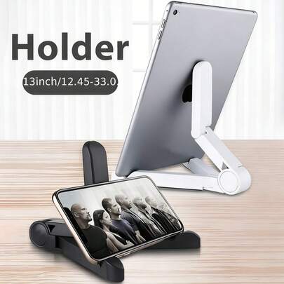 حامل لوحي قابل للتعديل - حامل بلاستيكي قابل للطي مع مشبك، حامل مكتبي محمول لمشاهدة الفيديوهات والأفلام، اكسسوار ترفيهي | حامل لوحي أنيق | حامل بلاستيكي متين