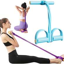 Fashion Puller Exercise, 8 Tube Pedal Resistance Device, Resistance Band For Full Body Workout, Elastic Pull Rope, Arm Chest Back Muscle Toning, Portable Fitness Equipment For Men Women - Màu xanh lam - Xem 5