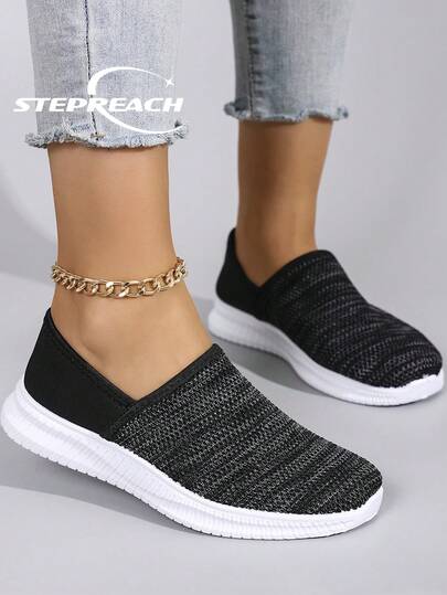 STEPREACH 新款女士休闲运动鞋，网面透气舒适轻便套脚驾驶鞋