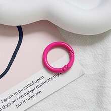 Factory Direct Zinc Alloy Spring Ring Handbag Luggage Clothing Round Ring Small Accessories Round Hanging Ring - Coffee Brown - View 8