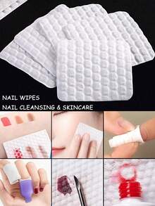 1000/500pcs Nail Wipes - Professional Lint-Free Nail Polish Remover Pads, UV Gel Cleansing Tissues, Unscented Manicure Prep And Finish Nail Art Cleaning Tool - Multicolor - View 1
