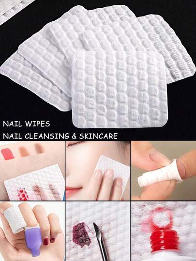 1000/500pcs Nail Wipes - Professional Lint-Free Nail Polish Remover Pads, UV Gel Cleansing Tissues, Unscented Manicure Prep And Finish Nail Art Cleaning Tool