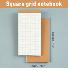 Flip-Up Memo Pad, Kraft Paper Notebook, Planning Notepad, Lined Notebook, Grid Notebook, Blank Notebook, Checklist Pad - Rectangle - View 6