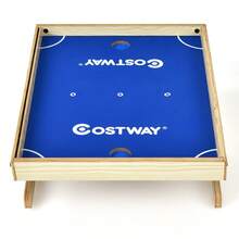 COSTWAY Magnetic Mini Foosball Table With Balls And Handle Sets,Natural - Apricot - View 8