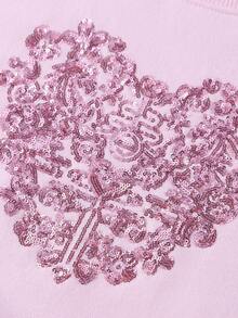 Annil [New Year's Greeting Outfit] Girls' Round Neck Pullover Heart-Shaped Sweatshirt, New Spring Style, Sweet Embroidered, Warm - Yanman Pink - View 4