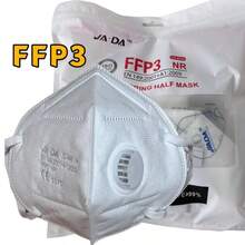 Mască facială unisex FFP3, ambalată individual, protecție cu 7 straturi, confortabilă pentru purtare prelungită, clemă nazală reglabilă și burete pentru o potrivire îmbunătățită, oferă protecție facială de înaltă calitate, potrivită pentru prelucrarea lemnului, alergare, drumeții, adunări, ciclism, pictură și alte activități. - A - Vizualizare 4