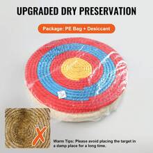 Archery Target, 5 Layers 20" Arrow Target, Traditional Solid Straw Round Archery Target Shooting Bow, Hand-Made Arrows Target, Coloured Rope Target For Backyard Outdoor Hunting Shooting Practice - 20x20x4 Inches - View 6