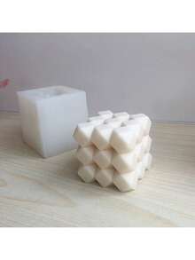 Diamond Cube DIY Handmade Fragrance Plaster Multifunctional Silicone Mold - White - View 5