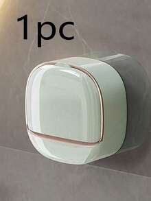 1 khay đựng xà phòng treo tường, kiểu dáng sang trọng có lỗ thoát nước, thích hợp cho phòng tắm, không cần khoan. - nhiều màu - Xem 3