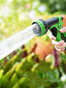 3/4 Inch American Made Flexible Expandable Garden Hose With 10-Function High Pressure Spray Nozzle, For Watering And Cleaning - C - View 8