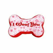 1个带心形骨头造型的狗狗毛绒发声玩具，内置发声器和沙沙纸，可有效缓解狗狗无聊，适合小型犬、幼犬和猫咪的宠物咀嚼玩具，情人节宠物玩具 - 彩色 - 查看 11