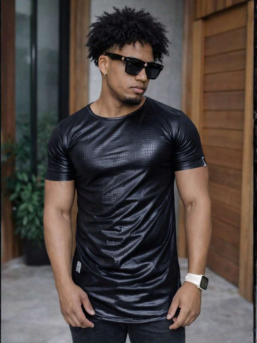 Men Shirts - 黑色 - 查看 1