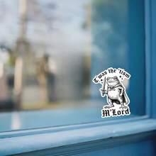 1张“Twas The Tism”贴纸，趣味骑士青蛙笔记本电脑贴纸，中世纪风格表情包乙烯基贴纸，自闭症幽默礼物，防水即撕即贴水瓶贴纸 - S1940 - 查看 10