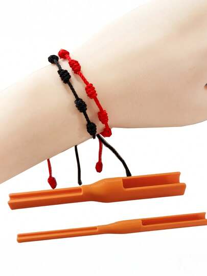 1 pieza Herramienta de trenzado de rosa, Herramienta de tejido hecha a mano de plástico adecuada para hacer pulseras y accesorios, Marco de trenzado conveniente para DIY, Herramienta artesanal diseñada específicamente para hacer pulseras y diversos accesorios, Adecuada para pulseras, cuentas, herramientas de trenzado hechas a mano, artesanías, herramientas de macramé, herramientas de tejido, equipos de tejido, suministros de macramé, adecuada para principiantes y entusiastas de la artesanía con experiencia, adecuada para aficionados al DIY