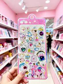 Pegatinas de recompensa de animales lindos en 3D - Diseño elegante y fresco, perfectas para fundas de teléfono, cuadernos, manualidades, pegatinas divertidas, páginas de expansión de diarios, pegatinas en relieve 3D y pegatinas de graffiti. - Multicolor - Ver 16