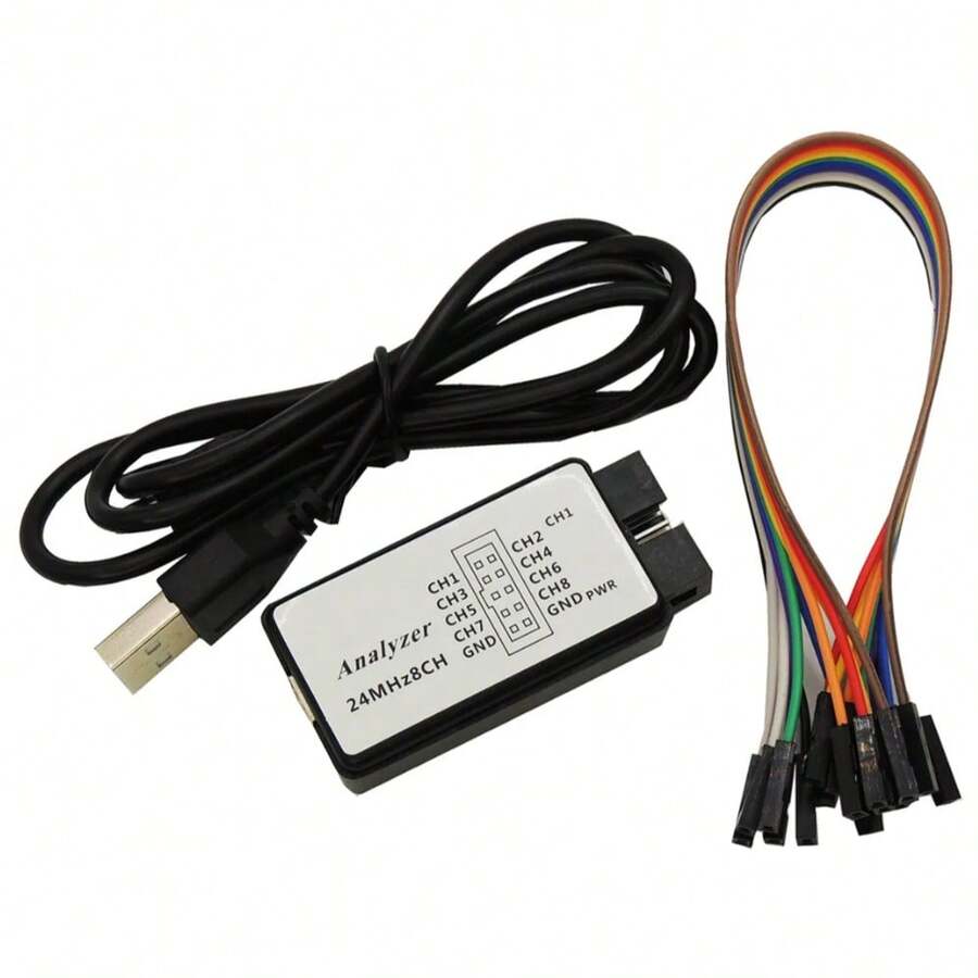 Analisador Lógico 8 Canais 24mhz Usb Logic Analyzer - Preto - Visão 1