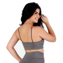 Work Fitness Kit Of 2 Premium Reinforced Polyamide Strappy Sports Bras For Gym Use - Blue and Gray - View 5