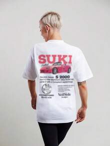 Camiseta de verão Fast and Furious, Suki, Skyline GT-R34, camiseta unissex, moda masculina - Branco 1 - Ver 2