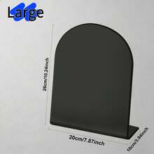 Desktop Metal Memo Board, Black Mini Erasable Chalkboard, Creative Arched Self-Standing Memo Board For Photo Display, Schedule, Promotion And Menu, Reusable - Multicolor - View 6