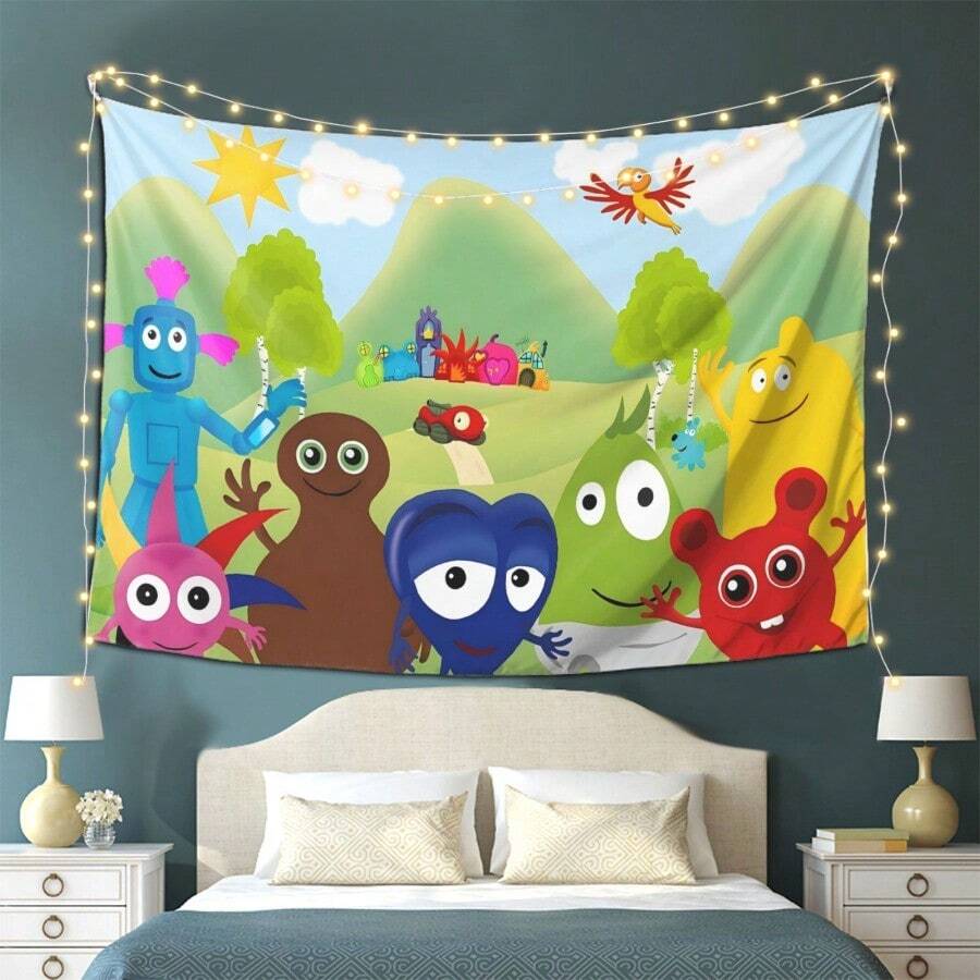 Babblarna Tapestry, Perfect For All Holidays – Ideal Gift And Wall Hanging Decor. Premium Printed Designs Suitable For Living Room, Bedroom, Office Or Party Décor, Room Decor, Holiday Gift, Decorative Wall Art, Stylish Tapestry, Soft Fabric, Durable Textile, Wall Tapestry, Printed Tapestry, Home Decorators, Party Planners - Nhiều màu - Xem 1