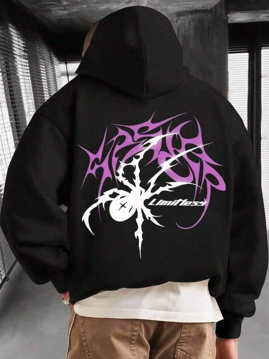 Men Outdoor Hoodies & Sweatshirts - Black - View 1