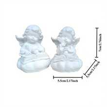 Nordic Style Angel Figurine, Office Healing Angel Decor, Atmosphere Enhancing Desktop Ornament - White - View 3