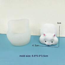 1 pachet de matrițe din silicon transparente lucrate manual în formă de animal, matrițe din silicon pentru ursuleți de pluș cu formă de lebădă de hamster, matrițe pentru lumânări, matrițe pentru topirea cerii, matrițe pentru săpun, matrițe pentru gips-carton, matrițe din rășină, figurină decorativă pentru casă, matrițe DIY pentru artizanat, potrivite pentru cadouri lucrate manual pentru sărbătorile de Anul Nou - clar - Vizualizare 11