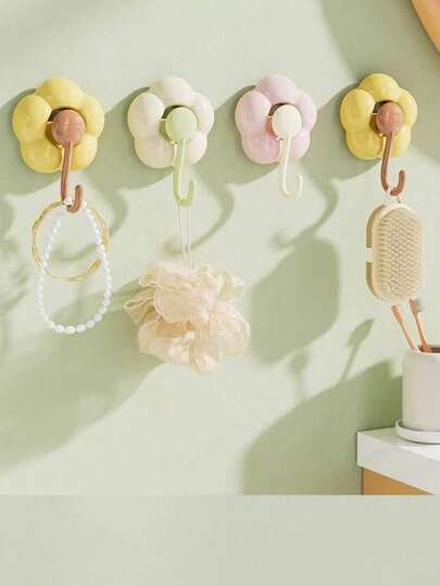 Saugnapf Blumenhaken, ohne Bohren, starke Vakuumhaftung für Küche, Badezimmer, Tür, Schwerlast Wandhaken