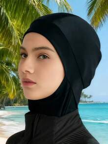 高弹速干透气防滑运动头带，适合跑步、健身、游泳等运动，纯色设计 - 深灰色 - 查看 2