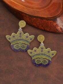 1 Pair Punk Style Exaggerated Creative Quirky Versatile Holiday Carnival Ramadan Unique Earrings (Based On Actual Item) - Multicolor - View 8