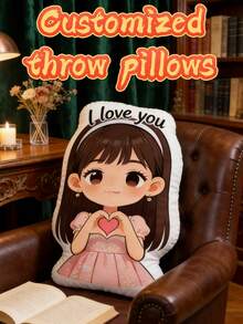 Customized Personalized Photo Pillows - Shaped Throw Pillows, Can Be Customized With Cute Or Funny Couple Photos, Double-Sided 3D Pillows, Perfect Gifts For Dad/Mom/Family/Her/Him/Girlfriend/Boyfriend, Couple Birthday Gifts | Valentine's Day Gifts | Wedding Gifts - Upload Picture Customization - View 3