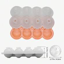 1.8 英寸（约 4.5 厘米）硅胶威士忌冰球模具，易灌装漏斗盖设计，方便装填和取出 - 6 个圆形硅胶冰球托盘模具，适用于鸡尾酒和波本威士忌 - 彩色 - 查看 17