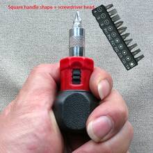 34/20/11 piezas Juego de destornilladores de trinquete mini, puntas planas/estrella, zócalo multifunción, reversible, interfaz hexagonal de 6,35 mm, destornillador de trinquete pequeño - Multicolor - Ver 5