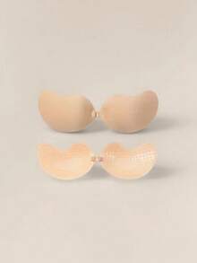 Silicone Adhesive Push-Up Bra - Strapless - Invisible And Reusable, With Secure Closure For Low-Cut And Backless Dresses - 杏色 - 查看 7
