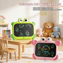 10英寸液晶手写绘画板，益智生日礼物，液晶电子涂鸦板 - 可爱螃蟹造型，兼容触控笔，生日/圣诞礼物，派对礼品，可重复使用，一键擦除，寓教于乐，缓解压力 - 多色畫板 - 查看 6