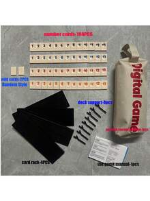 以色列拉米牌游戏套装，2-4人家庭聚会棋盘游戏，106张塑料牌装在便携金属盒中，经典家庭策略游戏，锻炼逻辑和战术，适合成人 - 彩色 - 查看 12