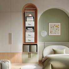 Maximize Your Closet Space With This 6-Shelf Hanging Organizer, Complete With 3 Drawers. This Versatile Unit Can Be Separated Into Two 3-Shelf Organizers, Perfect For Wardrobe, Nursery, Or Dorm Storage. - Silver Gray - View 3