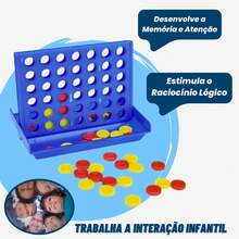 Brinquedo Educativo Jogo Lig 4 Connect 4 Jogo 4 Em lInha Para 2 Jogadores - Colorido - Visão 3