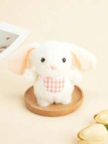 Lindo colgante de peluche de conejo de piel, llavero de pareja, colgante de conejo pastel esponjoso, llavero de colgante de conejo adorable, regalo del Día de San Valentín/cumpleaños para mujer, accesorio de llavero de dibujos animados, accesorio de llavero de peluche suave, pequeño regalo, regalo de pareja, recuerdo de evento, utilería de fiesta, regalo de amigo - Multicolor - Ver 9