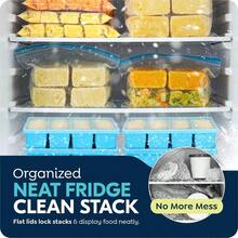 1 Cup Silicone Freezer Trays With Lids, Soup Freezer Container Molds, Easily Prepare Portioned Meals, Great Storing Soups, Leftovers, Sauces And Other Dishes, Oven Dishwasher -  - 2 Pack - 藍色 - 查看 6