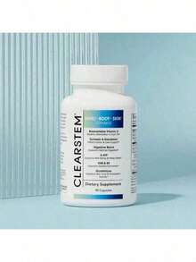 CLEARSTEM-MINDBODYSKIN Hormonal Acne Supplement With 5-HTP & DIM, Natural Skin Care Vitamins, Hormone Balance & Antioxidant Support, Bioavailable Vitamin A & Collagen, 90 Vegan Gluten-Cruelty-Capsules (30 Servings)-HHYD--HHYD - 1 - Xem 9