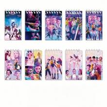 5pcs/Set K-Pop New Cartoon Notebook, K-Pop Cute Anime Character Pattern Portable Spiral Notebook 24 Pages, Children's Festival Gift, Random Delivery - Multicolor - View 3