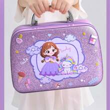 18/22-Pcs Pretend Play Makeup Toy Set, Girls' Makeup And Dressing Table Toy, Handbag Set, Pretend Play Gift Box, Children's Interactive Pretend Play Toy - Multicolor - View 3