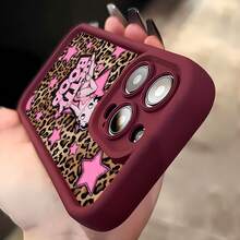 ベティ・ブープのヒョウ柄スマホケース。 17、 16 Pro Max、 15 Pro Max、 13、 12に対応。高級電気メッキ仕上げのソフトTPU素材を使用。クリーミーな波型テクスチャ。フルエッジ保護。正確なカットアウト。ぴったりフィット。快適なグリップと優れた質感。家族、友人、恋人、クリスマスのプレゼントに最適です。 - レッドCZ33 - チェックする 4
